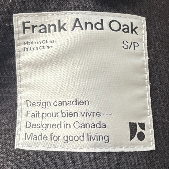 S - Frank and oak black mckenzie coat - Picture 5 of 8